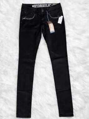 NWT Hydraulic Black Women's Skinny Jeans Size 3/4
